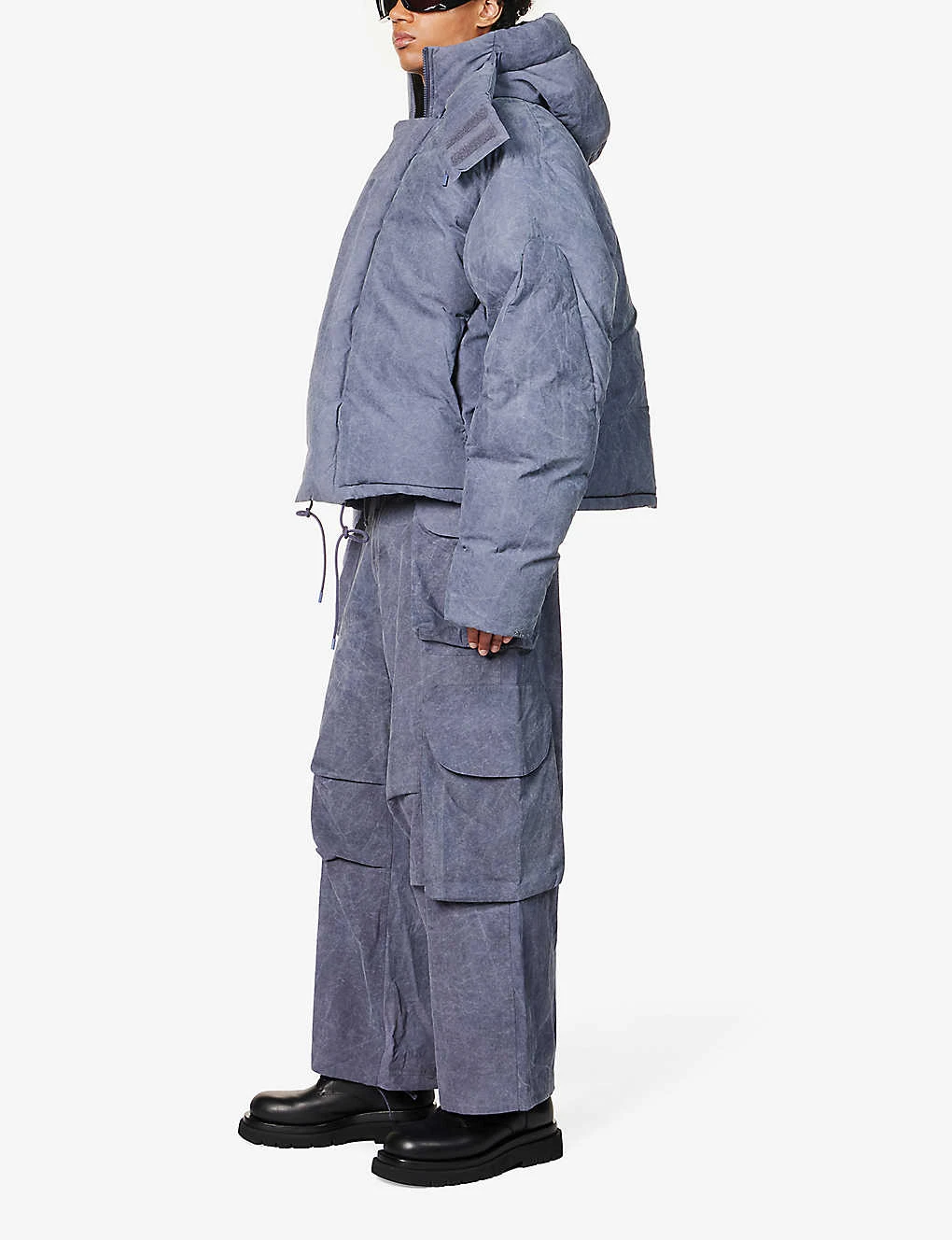 Gocar Pocketed Regular-fit Wide-leg Cotton-blend Cargo Trousers 2 Gocar Pocketed Regular-fit Wide-leg Cotton-blend Cargo Trousers - Image 2