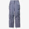 Gocar Pocketed Regular-fit Wide-leg Cotton-blend Cargo Trousers