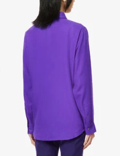 Unisex Amethyst Cashmere Shirt -Outlet Daily Tops Store R04064945 FA5PURPLEMID ALT03