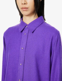 Unisex Amethyst Cashmere Shirt -Outlet Daily Tops Store R04064945 FA5PURPLEMID ALT04