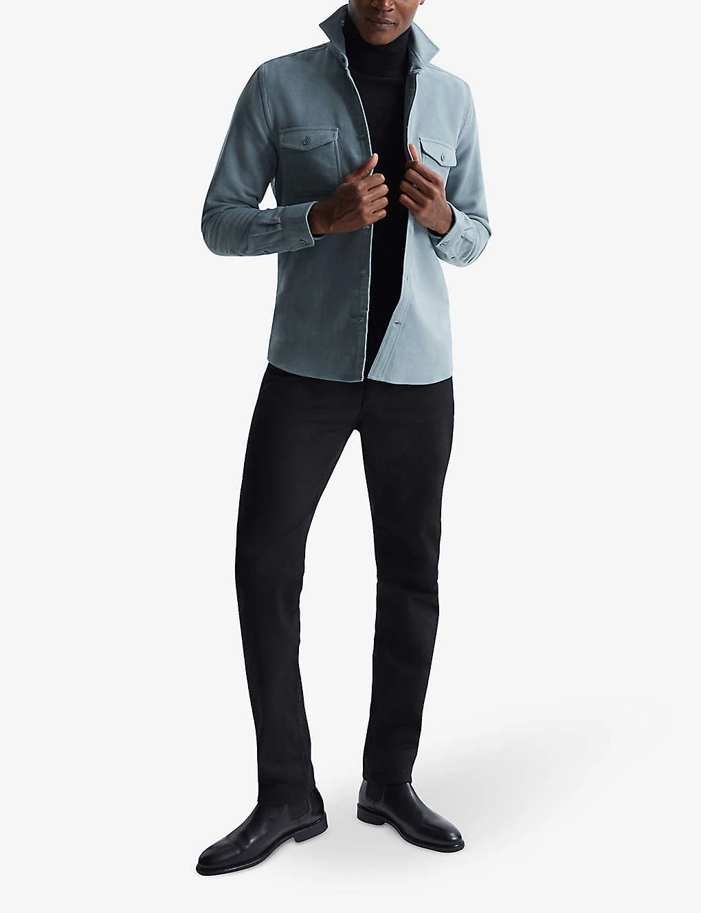Reiss Miami Regular-fit Brushed Cotton Shirt 2 Reiss Miami Regular-fit Brushed Cotton Shirt - Image 2