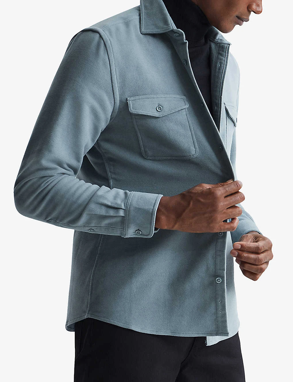 Reiss Miami Regular-fit Brushed Cotton Shirt 3 Reiss Miami Regular-fit Brushed Cotton Shirt - Image 3