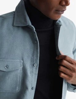 Reiss Miami Regular-fit Brushed Cotton Shirt 9 Reiss Miami Regular-fit Brushed Cotton Shirt -Outlet Daily Tops Store R04068109 DUCKEGG ALT04