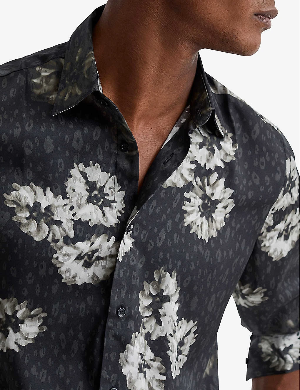 Reiss Evie Floral-print Recycled Polyester-blend Shirt 5 Reiss Evie Floral-print Recycled Polyester-blend Shirt - Image 5