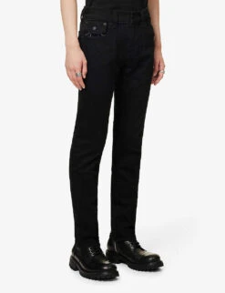 True Religion Rocco Flap Straight-fit Stretch Cotton-blend Denim Jeans 8 True Religion Rocco Flap Straight-fit Stretch Cotton-blend Denim Jeans -Outlet Daily Tops Store R04070604 BODYRINSEBLACK ALT02