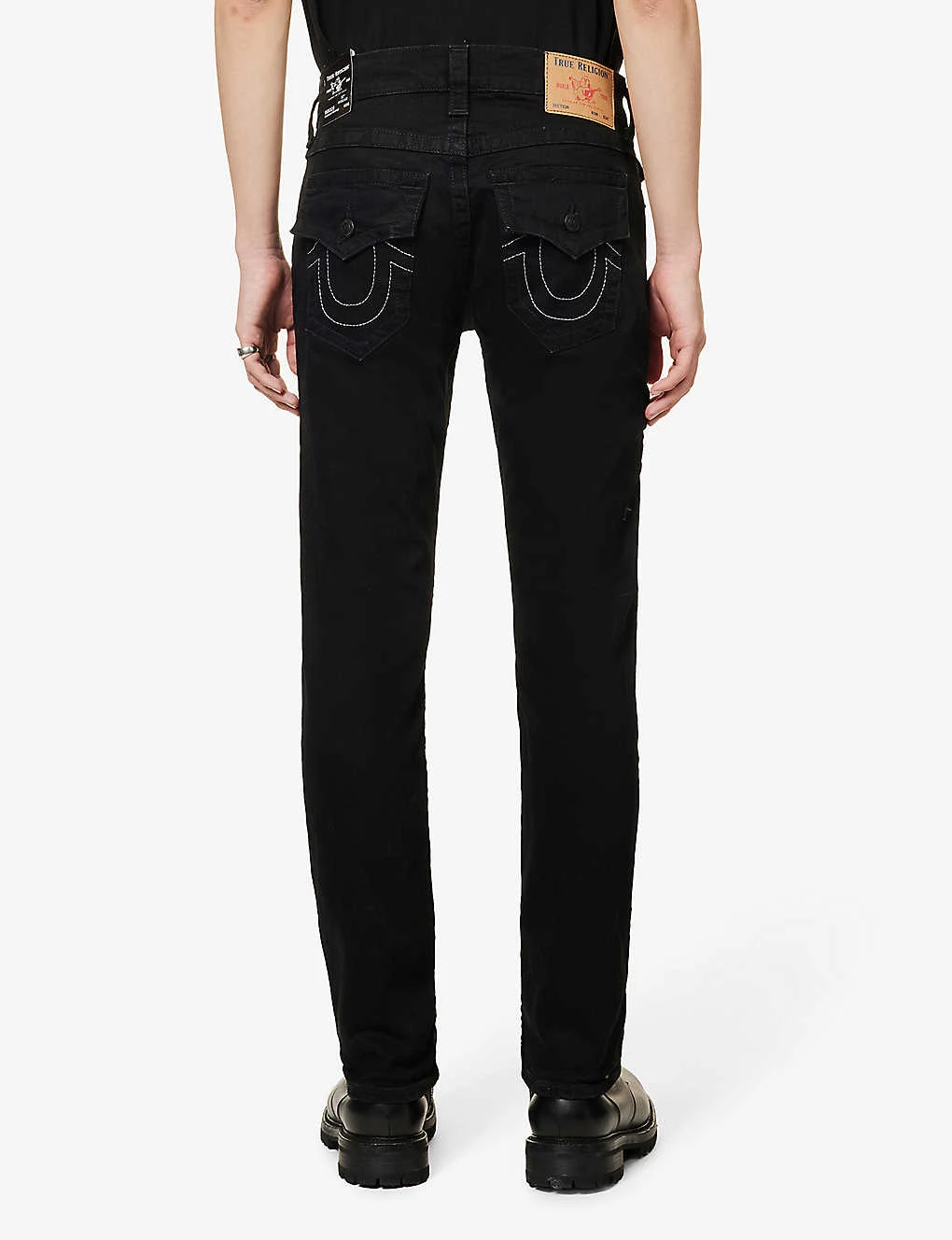 True Religion Rocco Flap Straight-fit Stretch Cotton-blend Denim Jeans 4 True Religion Rocco Flap Straight-fit Stretch Cotton-blend Denim Jeans - Image 4