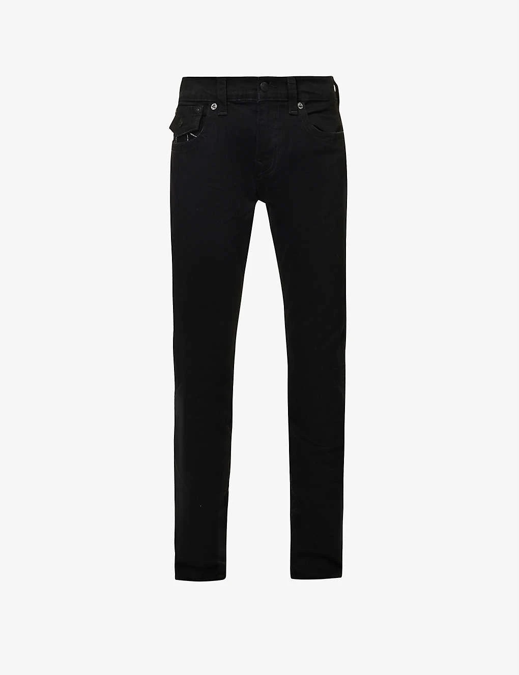 True Religion Rocco Flap Straight-fit Stretch Cotton-blend Denim Jeans 1 True Religion Rocco Flap Straight-fit Stretch Cotton-blend Denim Jeans