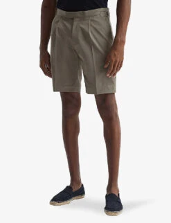 Reiss Shore Pleated Woven Shorts -Outlet Daily Tops Store R04075234 KHAKI ALT02