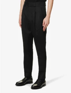 Fear Of God Eternal Pleated Tapered Regular-fit Wool Trousers 8 Fear Of God Eternal Pleated Tapered Regular-fit Wool Trousers -Outlet Daily Tops Store R04075953 BLACK ALT02