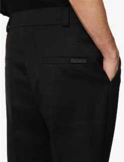 Fear Of God Eternal Pleated Tapered Regular-fit Wool Trousers 11 Fear Of God Eternal Pleated Tapered Regular-fit Wool Trousers -Outlet Daily Tops Store R04075953 BLACK ALT05
