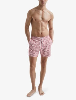 Reiss Florida Recycled Polyester-blend Swim Shorts -Outlet Daily Tops Store R04080322 RUST ALT02