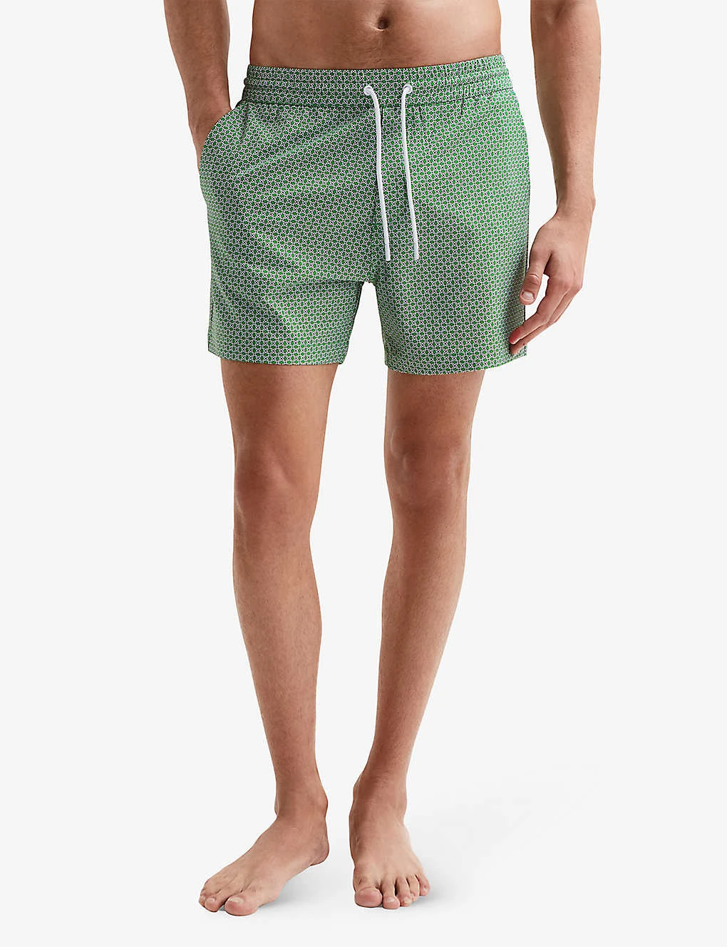 Reiss Chain Geometric-print Stretch Recycled-polyester Swim Shorts 3 Reiss Chain Geometric-print Stretch Recycled-polyester Swim Shorts - Image 3