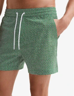 Reiss Chain Geometric-print Stretch Recycled-polyester Swim Shorts 9 Reiss Chain Geometric-print Stretch Recycled-polyester Swim Shorts -Outlet Daily Tops Store R04080324 BRIGHTGREENWH ALT04
