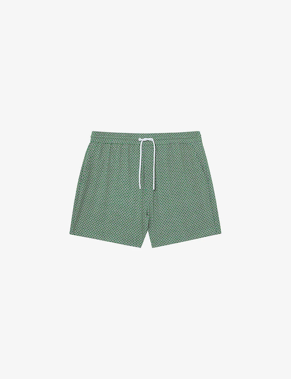 Reiss Chain Geometric-print Stretch Recycled-polyester Swim Shorts 1 Reiss Chain Geometric-print Stretch Recycled-polyester Swim Shorts