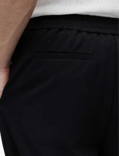 AllSaints Helm Cropped Tapered-leg Stretch-woven Trousers -Outlet Daily Tops Store R04080478 BLACK ALT05