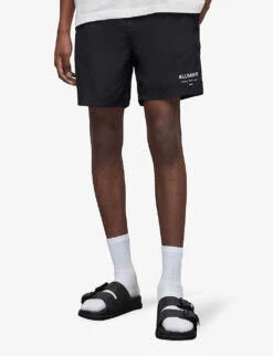 AllSaints Logo-print Swim Shorts -Outlet Daily Tops Store R04081346 JETBLACK ALT02