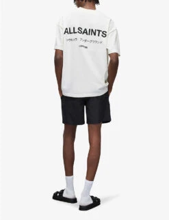 AllSaints Logo-print Swim Shorts -Outlet Daily Tops Store R04081346 JETBLACK ALT03
