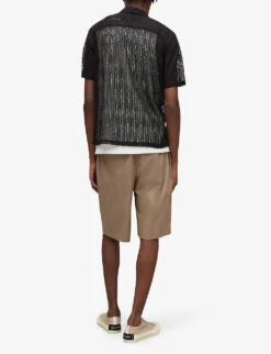 AllSaints Canta Regular-fit Mid-rise Cotton Shorts -Outlet Daily Tops Store R04082448 EARTHYBROWN ALT03