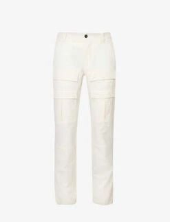 ELEVENTY Flap-pocket Tapered-leg Cotton Trousers