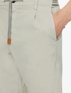 ELEVENTY Drawstring-waist Mid-rise Stretch-cotton Shorts -Outlet Daily Tops Store R04083795 MILITARYGREEN ALT04