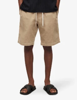 AllSaints Garda Drawstring Stretch-cotton Shorts -Outlet Daily Tops Store R04085123 FAWNBEIGE ALT02
