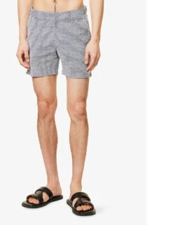 ORLEBAR BROWN Bulldog Geometric-print Mid-rise Swim Shorts 7 ORLEBAR BROWN Bulldog Geometric-print Mid-rise Swim Shorts -Outlet Daily Tops Store R04085772 NAVYCLOUD ALT02