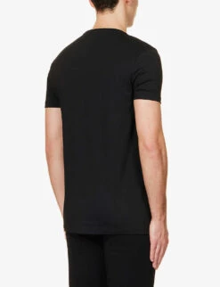 Falke Regular-fit Crewneck Stretch-cotton T-shirt 8 Falke Regular-fit Crewneck Stretch-cotton T-shirt -Outlet Daily Tops Store R04086476 BLACK ALT03
