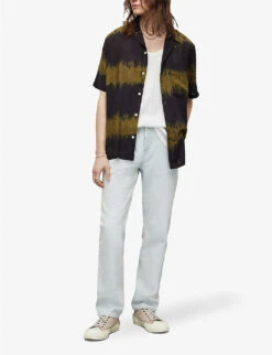 AllSaints Curtis Bleached Straight-leg Denim Jeans -Outlet Daily Tops Store R04086645 BLEACHEDINDIG ALT01