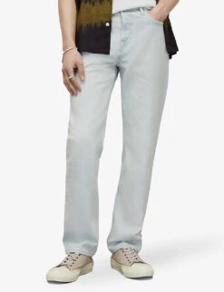 AllSaints Curtis Bleached Straight-leg Denim Jeans -Outlet Daily Tops Store R04086645 BLEACHEDINDIG ALT02