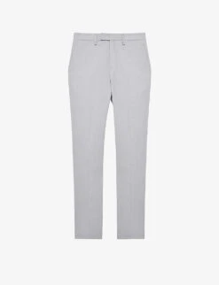 Reiss Fold Regular-fit Tapered-leg Cotton-blend Trousers