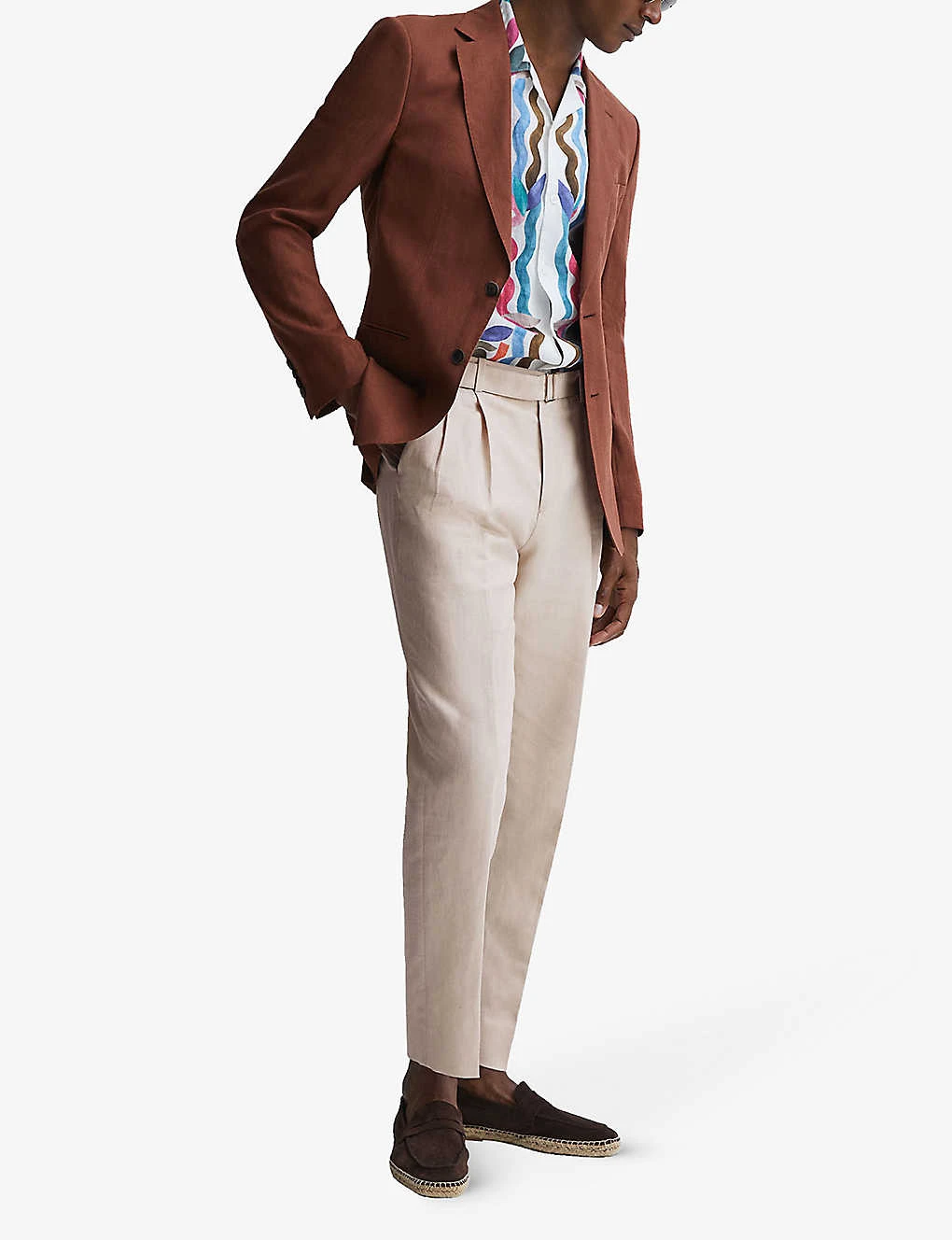 Reiss Trail Regular-fit Tapered-leg Cotton-blend Trousers 2 Reiss Trail Regular-fit Tapered-leg Cotton-blend Trousers - Image 2