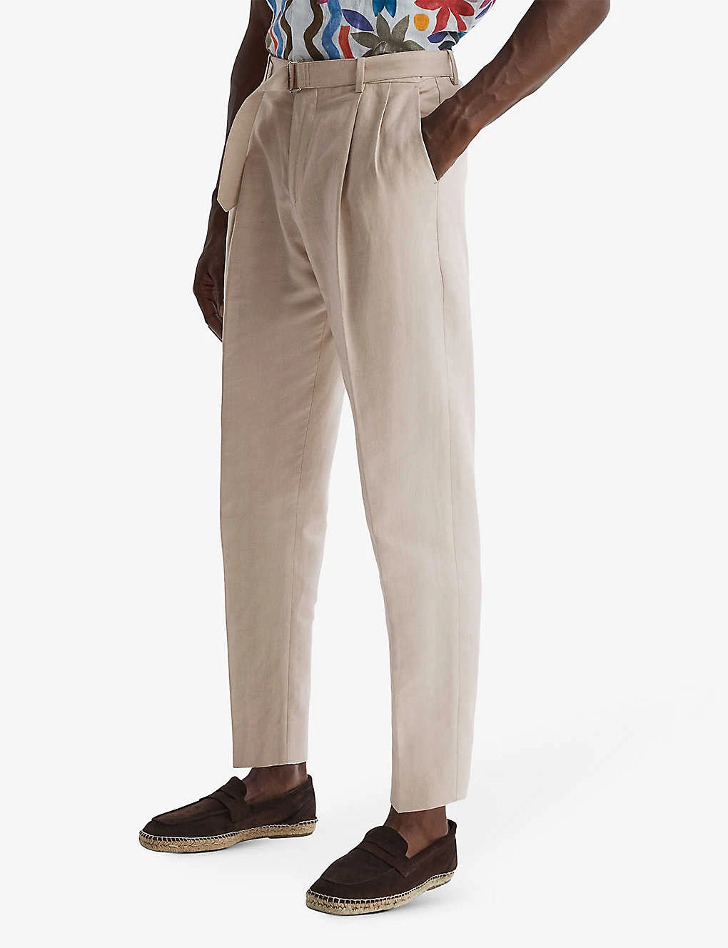 Reiss Trail Regular-fit Tapered-leg Cotton-blend Trousers 3 Reiss Trail Regular-fit Tapered-leg Cotton-blend Trousers - Image 3