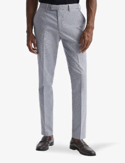 Reiss Pause Straight-leg Mid-rise Stretch Cotton-blend Trousers 7 Reiss Pause Straight-leg Mid-rise Stretch Cotton-blend Trousers -Outlet Daily Tops Store R04086977 SOFTBLUE ALT02