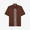 Reiss Castleton Zip-fastened Stretch Woven-blend Polo Shirt