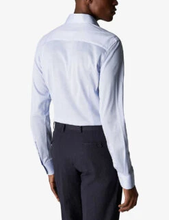 ETON Casual Slim-fit Cotton-piqué Shirt 9 ETON Casual Slim-fit Cotton-piqué Shirt -Outlet Daily Tops Store R04088472 LIGHTBLUE ALT02