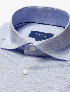 ETON Casual Slim-fit Cotton-piqué Shirt 12 ETON Casual Slim-fit Cotton-piqué Shirt -Outlet Daily Tops Store R04088472 LIGHTBLUE ALT05