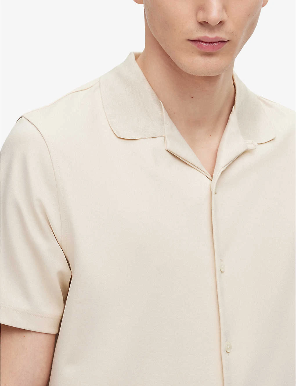 Boss Regular-fit Short-sleeved Cotton-blend Jersey Shirt 5 Boss Regular-fit Short-sleeved Cotton-blend Jersey Shirt - Image 5