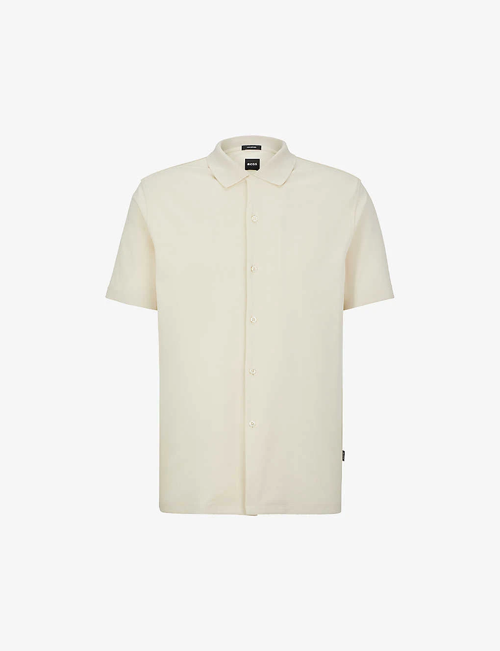 Boss Regular-fit Short-sleeved Cotton-blend Jersey Shirt 1 Boss Regular-fit Short-sleeved Cotton-blend Jersey Shirt