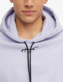 Hugo Logo-print Relaxed Fit Cotton-terry Hoody 9 Hugo Logo-print Relaxed Fit Cotton-terry Hoody -Outlet Daily Tops Store R04093180 LIGHTPASTELPURPLE ALT04