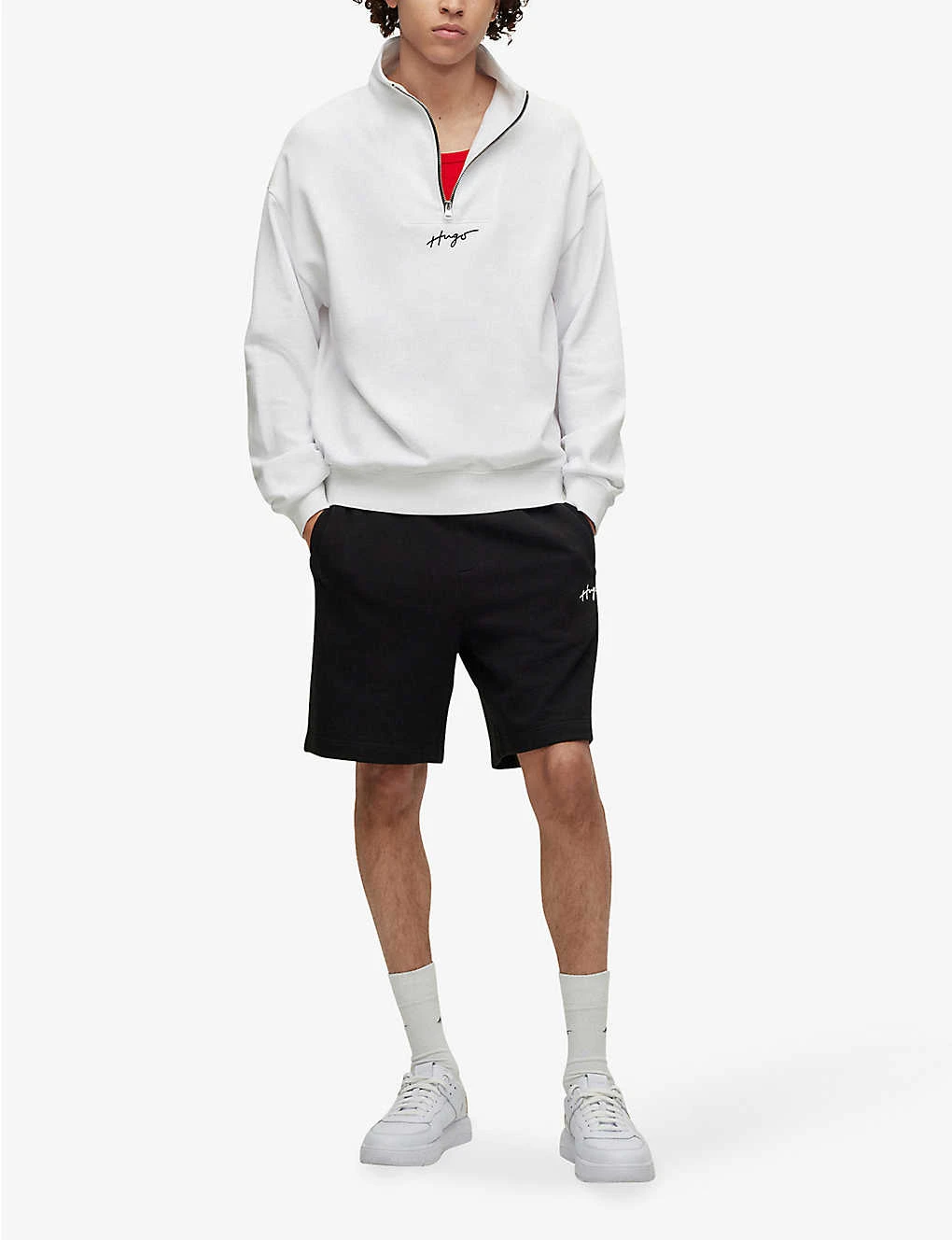 Hugo Leisure Brand-embroidered Cotton Sweatshirt 2 Hugo Leisure Brand-embroidered Cotton Sweatshirt - Image 2