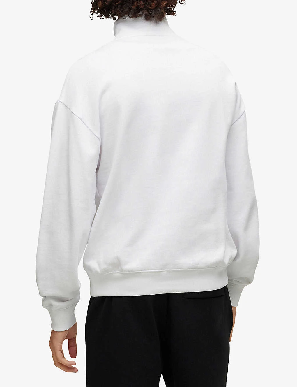 Hugo Leisure Brand-embroidered Cotton Sweatshirt 4 Hugo Leisure Brand-embroidered Cotton Sweatshirt - Image 4