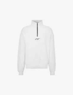 Hugo Leisure Brand-embroidered Cotton Sweatshirt