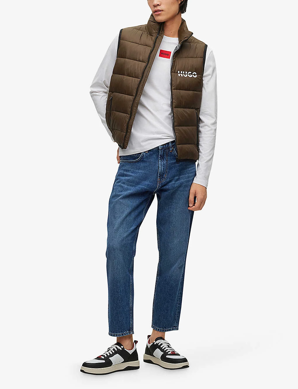 Hugo Leisure Mid-rise Regular-fit Cropped Denim Jeans 2 Hugo Leisure Mid-rise Regular-fit Cropped Denim Jeans - Image 2