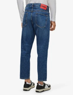 Hugo Leisure Mid-rise Regular-fit Cropped Denim Jeans 8 Hugo Leisure Mid-rise Regular-fit Cropped Denim Jeans -Outlet Daily Tops Store R04093488 BRIGHTBLUE ALT03