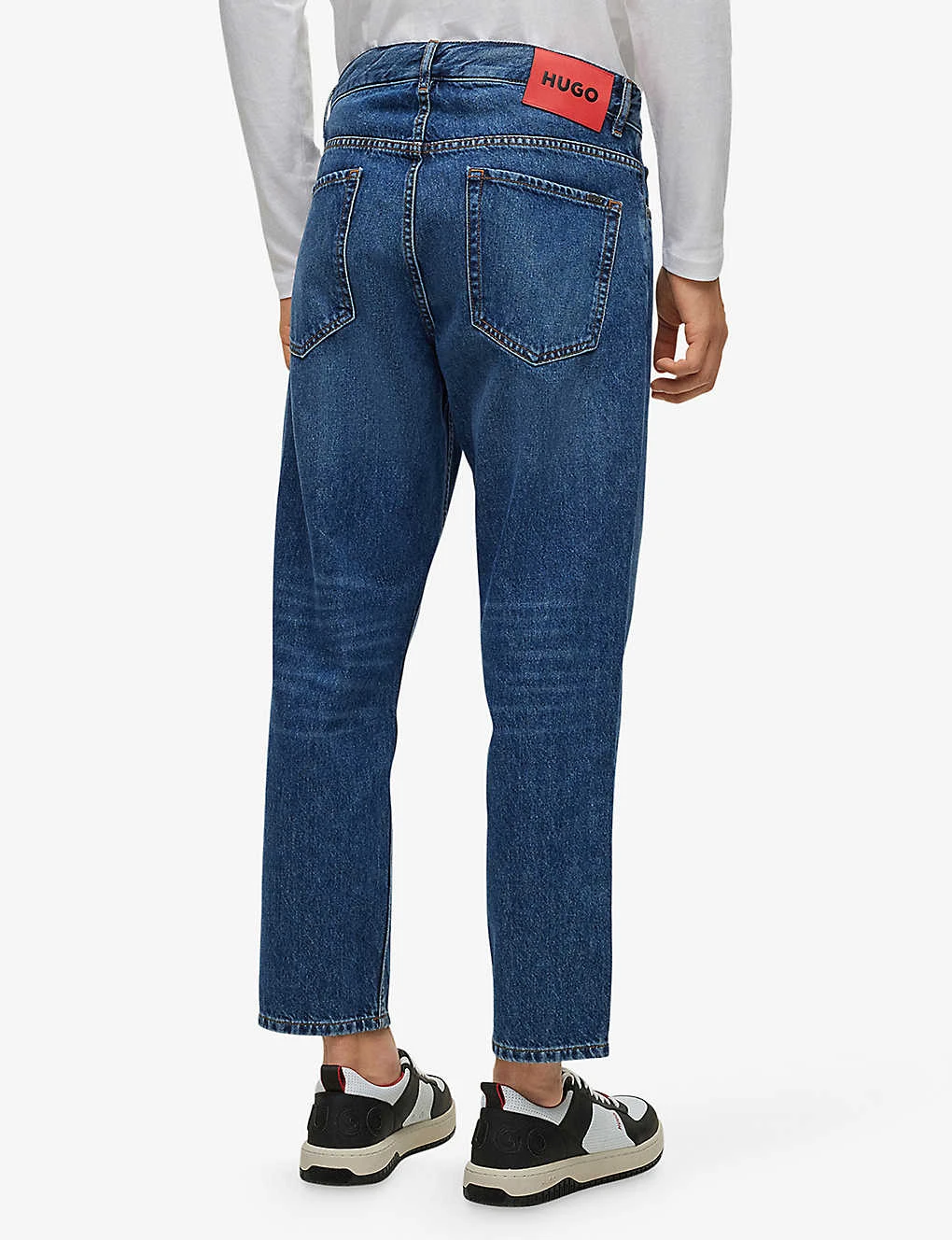 Hugo Leisure Mid-rise Regular-fit Cropped Denim Jeans 4 Hugo Leisure Mid-rise Regular-fit Cropped Denim Jeans - Image 4