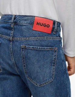 Hugo Leisure Mid-rise Regular-fit Cropped Denim Jeans 9 Hugo Leisure Mid-rise Regular-fit Cropped Denim Jeans -Outlet Daily Tops Store R04093488 BRIGHTBLUE ALT04