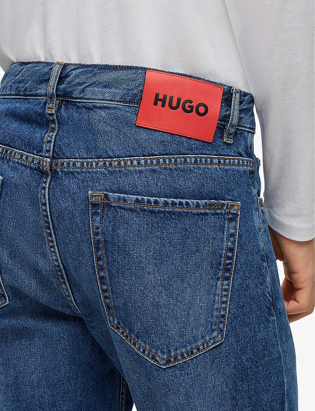 Hugo Leisure Mid-rise Regular-fit Cropped Denim Jeans 5 Hugo Leisure Mid-rise Regular-fit Cropped Denim Jeans - Image 5