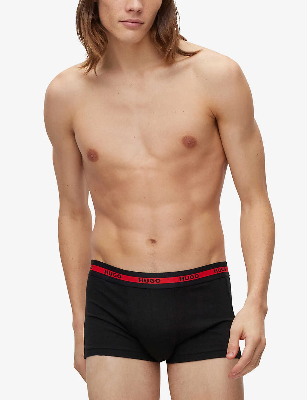 Hugo Logo-waistband Pack Of Three Stretch-cotton Boxers 2 Hugo Logo-waistband Pack Of Three Stretch-cotton Boxers - Image 2