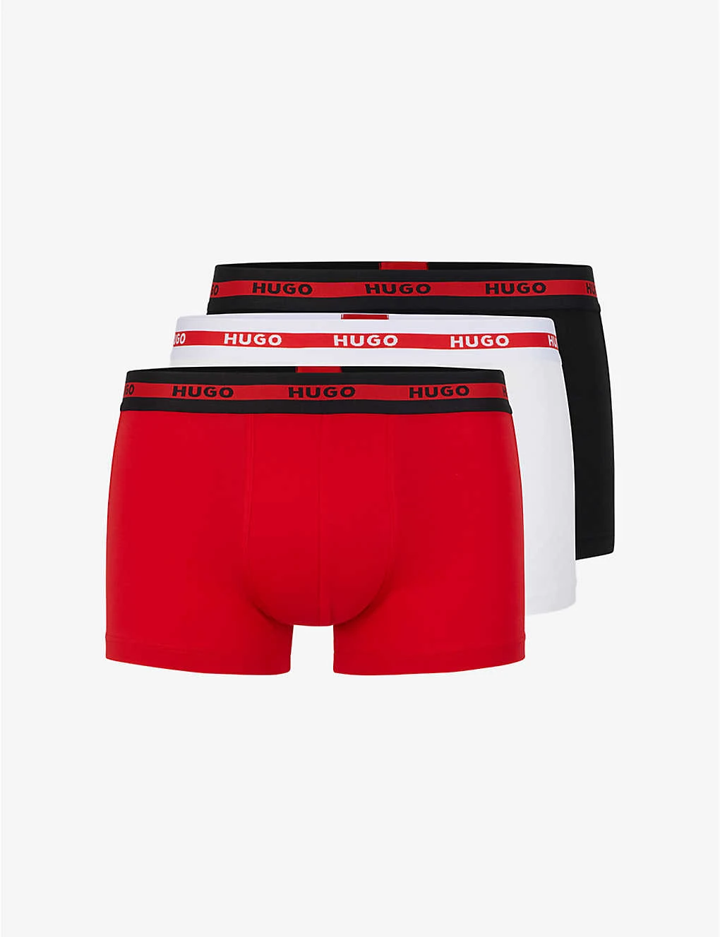 Hugo Logo-waistband Pack Of Three Stretch-cotton Boxers 1 Hugo Logo-waistband Pack Of Three Stretch-cotton Boxers