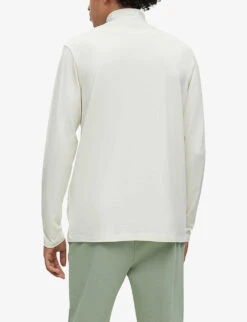 Hugo Logo-print Stand-collar Stretch-woven Top 8 Hugo Logo-print Stand-collar Stretch-woven Top -Outlet Daily Tops Store R04100926 LIGHTPASTELGREEN ALT03